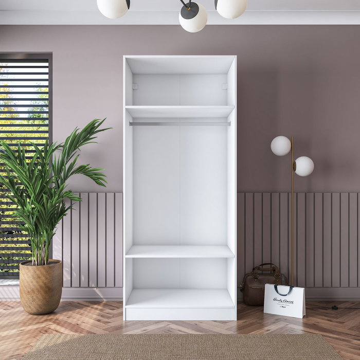 Hanah Home Armario Blanco con Estanterías